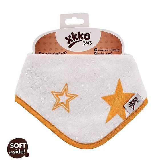 Kikko Bambusový slintáček XKKO®BMB - ORANGE STARS