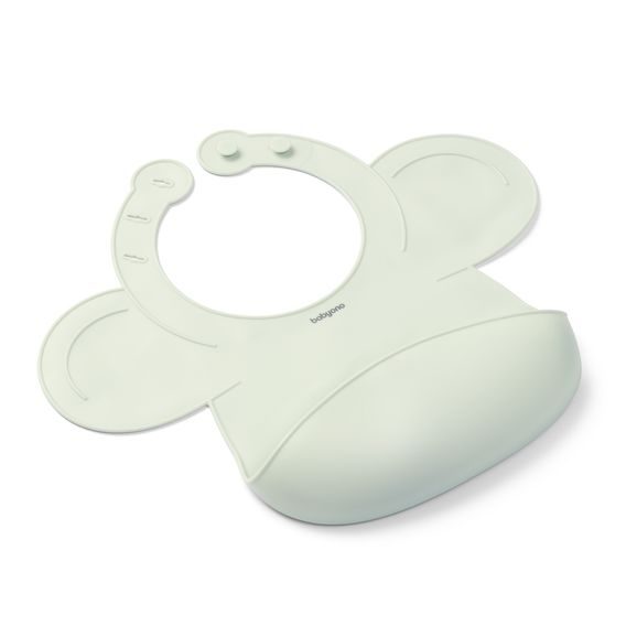 BabyOno Silikonový bryndák s kapsou ZELENÝ