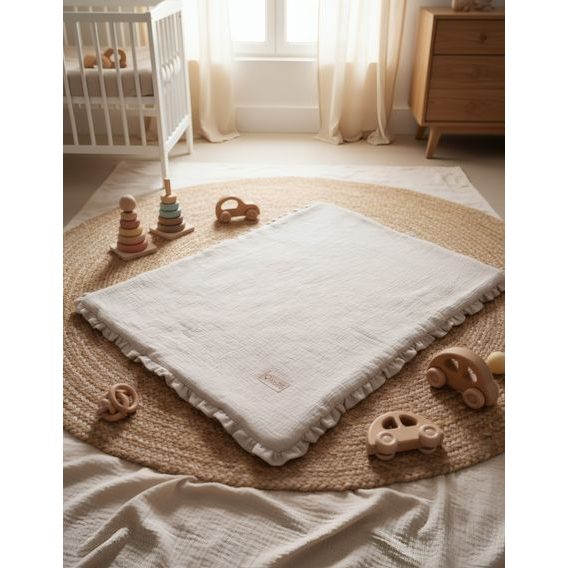 Albero Mio Zateplená mušelínová dětská deka BÉŽOVÁ