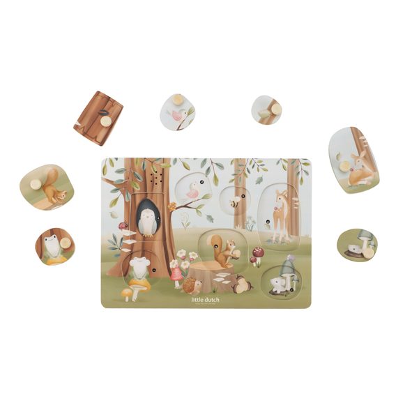 Little Dutch Puzzle se zvuky Forest Friends