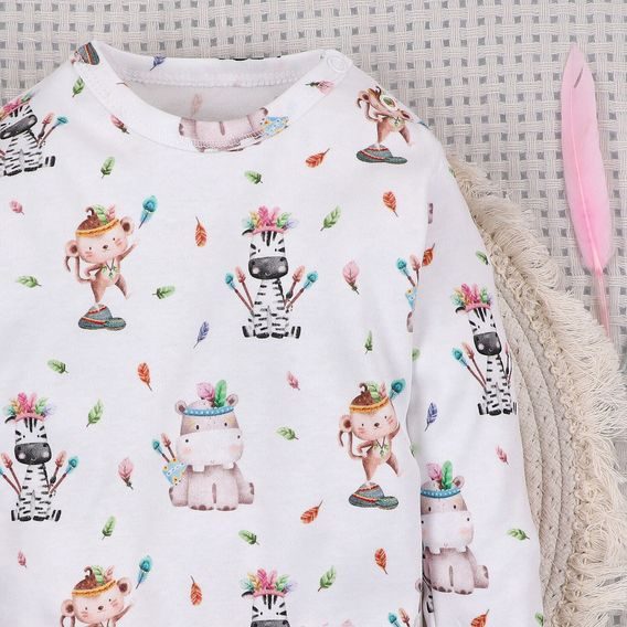 NINI Body dlouhý rukáv Zebra VZOROVANÉ