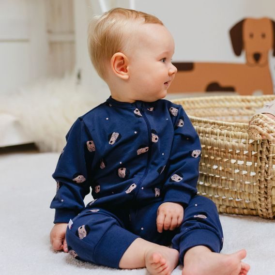 Eevi Overal bez ťapek na zip Puppy Playtime TMAVĚ MODRÁ