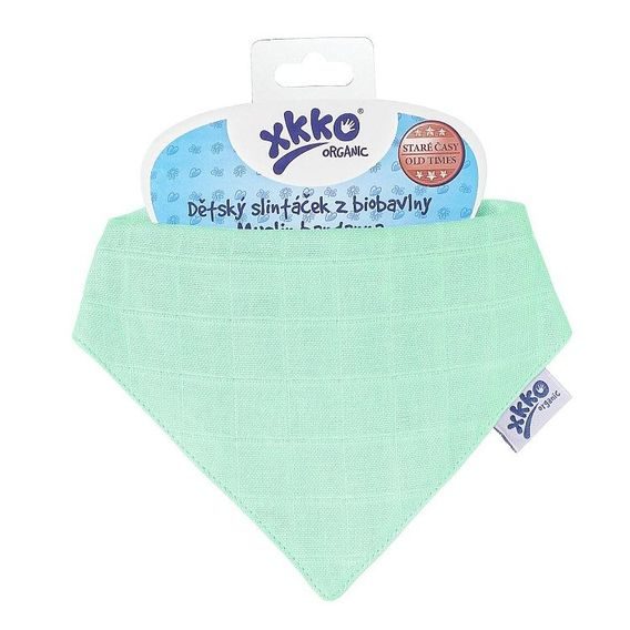 Kikko Slintáček z biobavlny XKKO Organic Staré časy - LIGHT GREEN