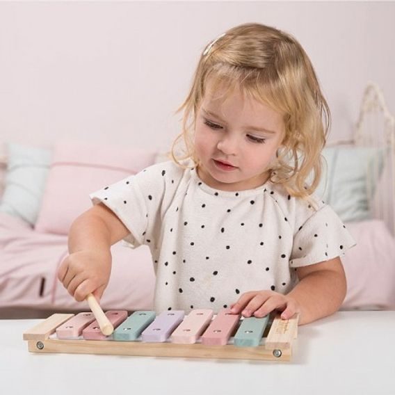 Little Dutch Dřevěný dětský xylofon - ADVENTURE PINK