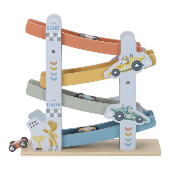 Little Dutch Závodní dráha s autíčky dřevěná Blue