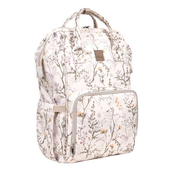 KikkaBoo Přebalovací batoh Siena Luxe Secret Garden Beige