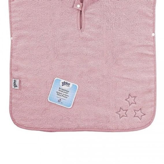 Kikko BIO bavlněné froté pončo XKKO Organic PINK STARS