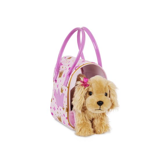 Pucci Pups Pejsek hnědý v kabelce Pink Crown Glam Bag
