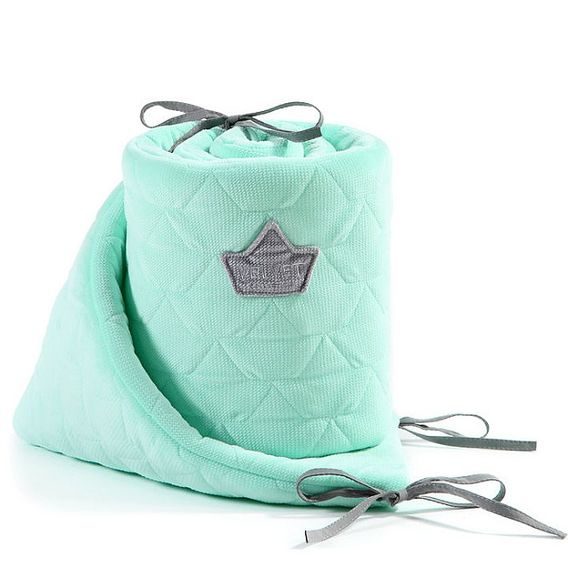 La Millou Luxusní mantinel do postýlky 120x60cm VELVET - MINT