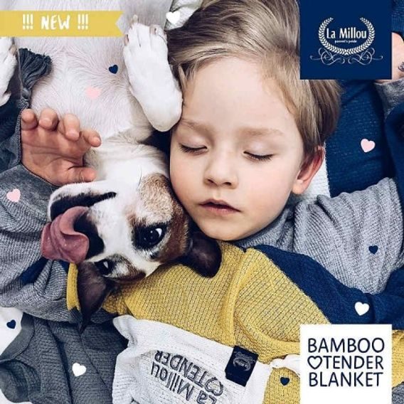 La Millou Letní pletená dečka Bamboo Tender - MARSHMALLOW