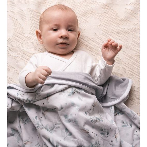 BabyMatex Dětská deka Bamboo (75x100) BOHO ZAJÍČCI
