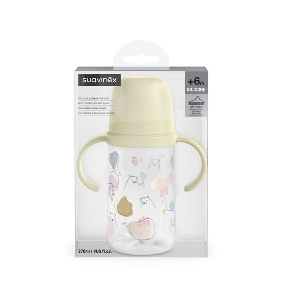 Suavinex Bear 2.láhev s oušky 270ml ZELENÁ