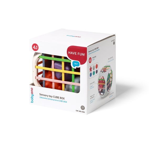BabyOno Senzorická hračka KOSTKA