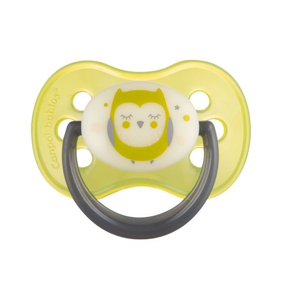 Canpol babies Dudlík 0-6m kaučuk třešinka Night Dreams ŽLUTÝ