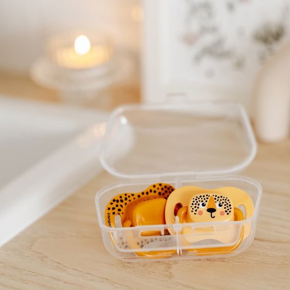 Canpol babies Dudlík 0-6m silikon symetrický 2ks BabiesBoo ORANŽOVÝ