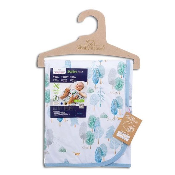 BabyMatex Dětská deka Bamboo (75x100) MODRÝ LES