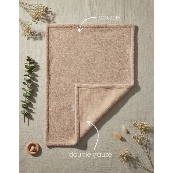 Albero Mio Zateplená dětská deka Boucle LATTÉ