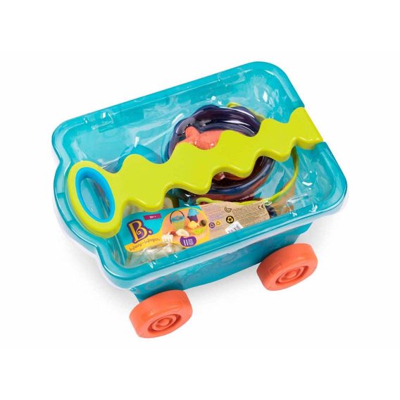 B-Toys Vozík s hračkami na písek modrý