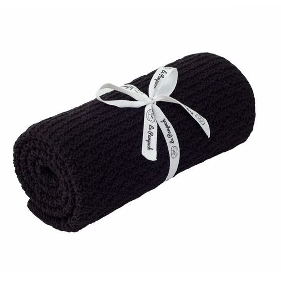 Le Pampuch Bambusová pletená deka BLACK