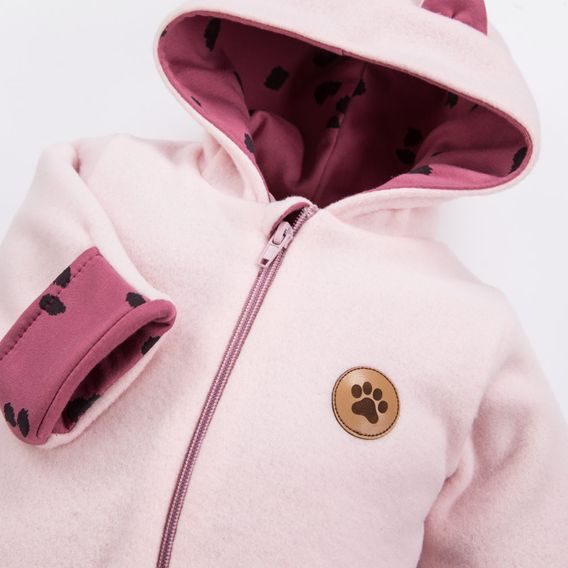 Eevi Kojenecká kombinéza overal fleece Run&Fun SVĚTLE RŮŽOVÁ