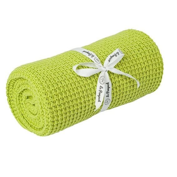 Le Pampuch Pletená dětská deka 100%Cotton LIME