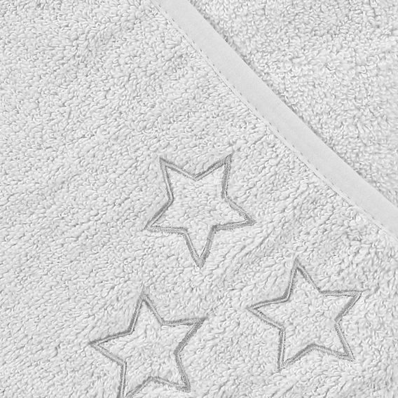 Kikko BIO bavlněná froté osuška s kapucí XKKO Organic 90x90cm WHITE STARS