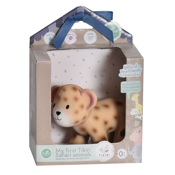Tikiri Safari Chrastítko/kousátko z přírodní gumy LEOPARD