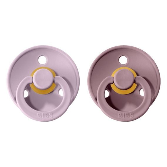 BIBS Colour Dudlíky kaučuk kulaté 0-6m 2ks Dusky Lilac/Heather