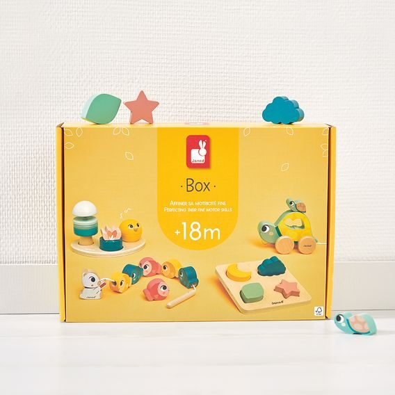 Janod Box Zdokonalování jemné motoriky pro děti 18m+