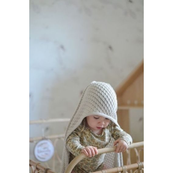 My Memi Bambusová pletená dětská deka Hood - DENIM