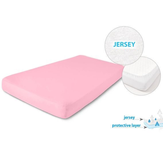 BabyMatex Nepromokavé jersey prostěradlo 140x70cm RŮŽOVÉ