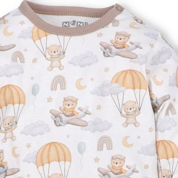 NINI Body dlouhý rukáv Méďa Pilot VZOROVANÉ