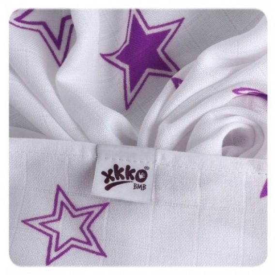 Kikko Bambusová zavinovačka 5v1 XKKO®BMB STARS LILAC