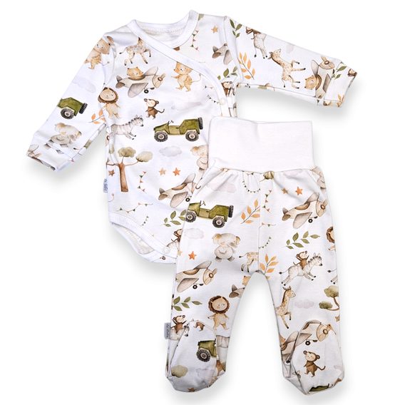 Le Bebe Souprava body + polodupačky Africké dobrodružství