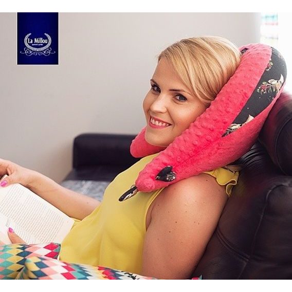 La Millou Multifunkční polštář Minky Hen - POWDER PINK & WILD BLOSSOM