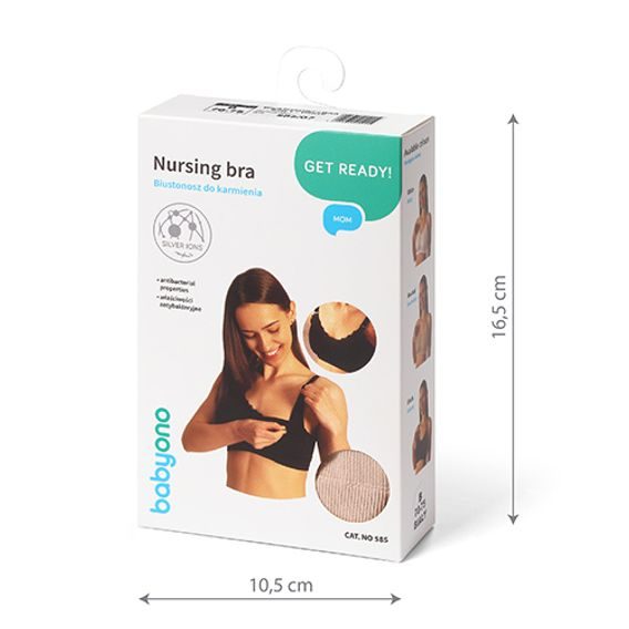 BabyOno Kojící podprsenka BÍLÁ s krajkou 75-80B