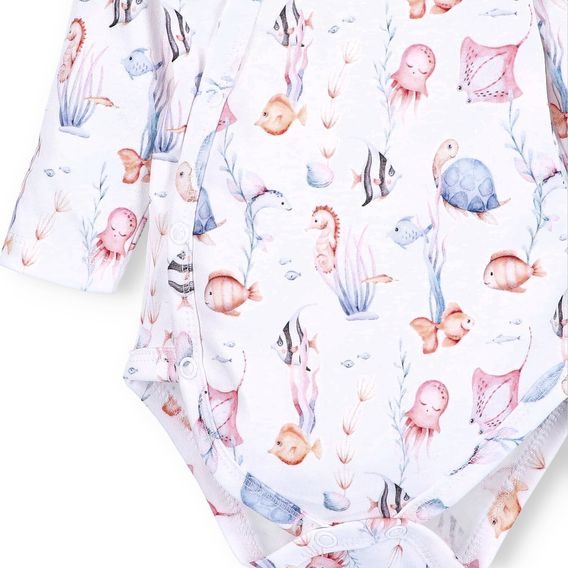 NINI Zavinovací body dlouhý rukáv Ocean Girl MOŘSKÁ ZVÍŘÁTKA