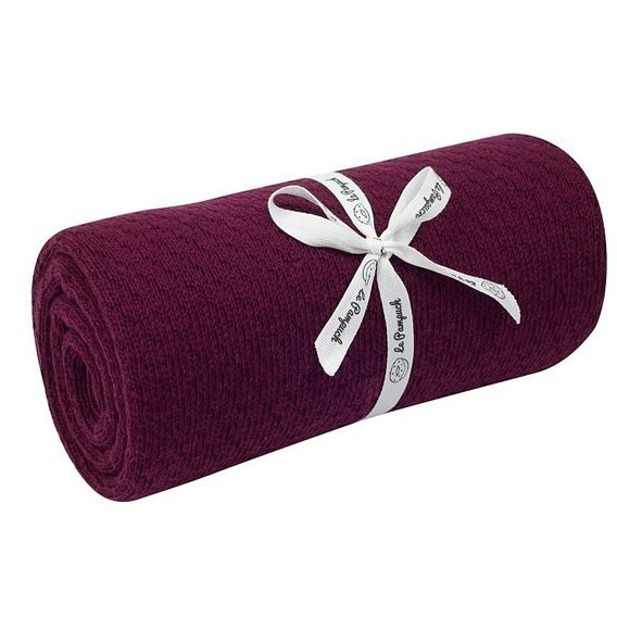 Le Pampuch Pletená dětská deka 100%Cotton WINTER - BORDO