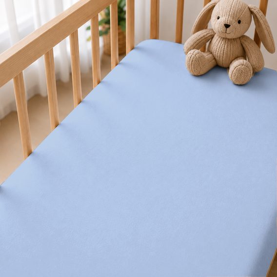 Pro Mrňousky Prostěradlo do postýlky jersey 120x60 cm MODRÉ