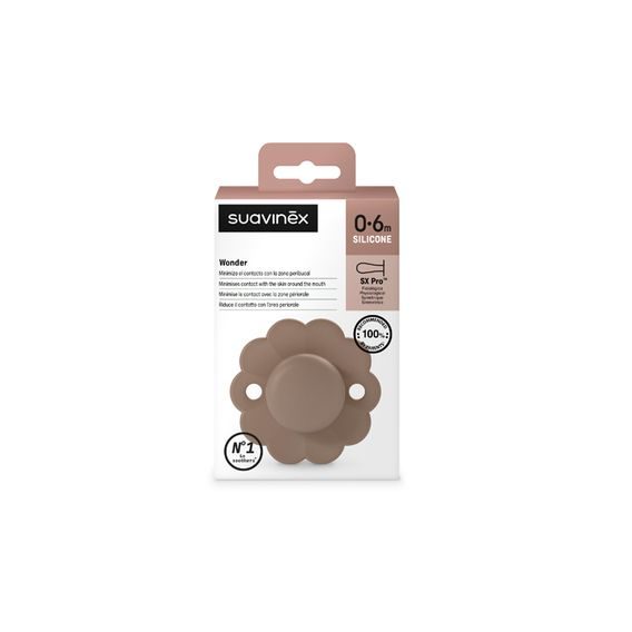 Suavinex Wonder dudlík SX Pro fyziologický 0-6m Raw Umber