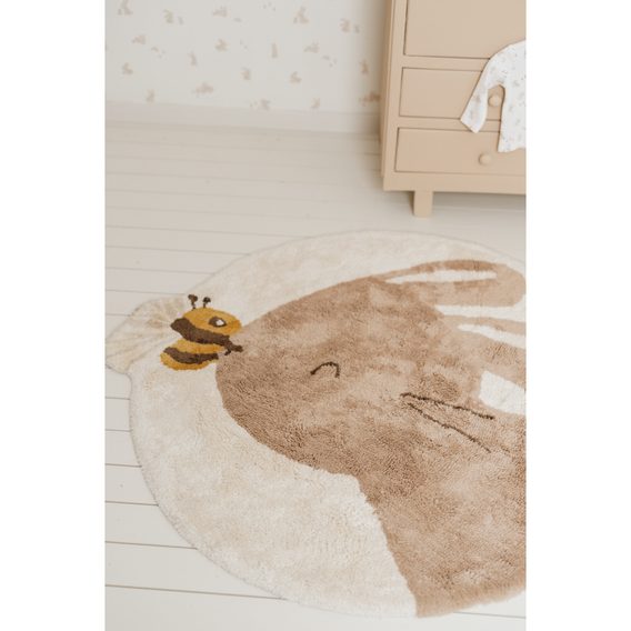 Little Dutch Dětský koberec organic KRÁLÍČEK