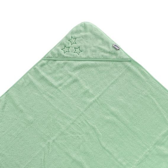 Kikko BIO bavlněná froté osuška s kapucí XKKO Organic 90x90cm MINT STARS