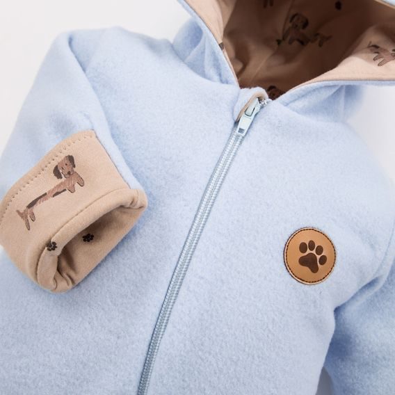 Eevi Kojenecká kombinéza overal fleece Run&Fun SVĚTLE MODRÁ