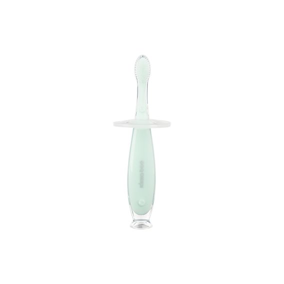 KikkaBoo Silikonový kartáček s přísavkou 6m+ Softy Mint