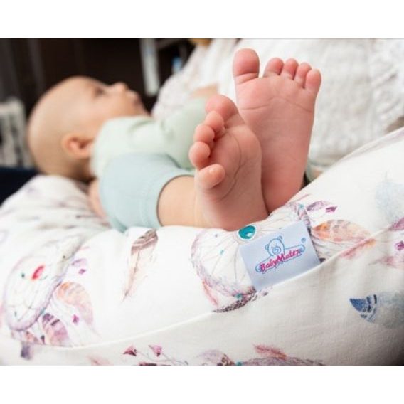 BabyMatex Kojící polštář Moon Muslin - RŮŽOVÁ