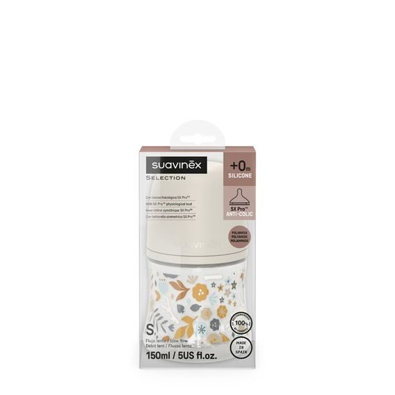 Suavinex Wonderland kojenecká láhev 150ml LIBERTY KRÉMOVÁ