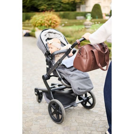 Childhome Přebalovací taška Mommy Club Signature Vegan Leather Dark Brown