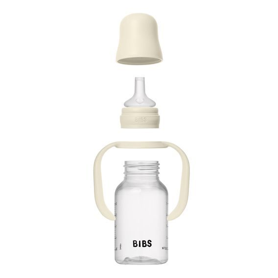 BIBS Hrnek se silikonovým pítkem 150ml IVORY 6m+