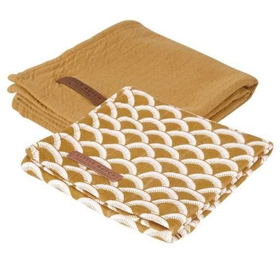 Little Dutch Pleny swaddle 2ks (70x70) - SUNRISE OCHRE