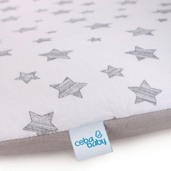 Ceba baby Potah na měkkou přebalovací podložku 75x72cm (2ks) - Grey Stars/Blue Stars